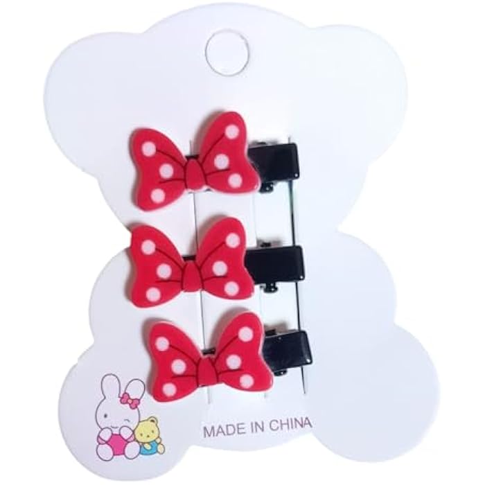 3 Pcs Cartoon Hair Pins for Kids Cartoon Hair Clips Multicolor with Cute Animal Designs Small (w) - Image 1
